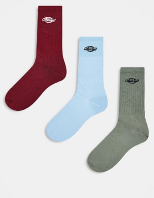 Dickies - Summerdale - Lot de 3 paires de chaussettes - Rouge foncé