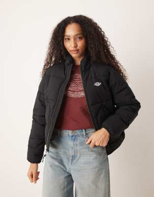 Dickies - Summerdale - Oversize-Pufferjacke in Schwarz