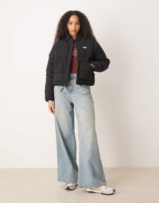 Dickies – Summerdale – Oversize-Pufferjacke in Schwarz, 2 von 4