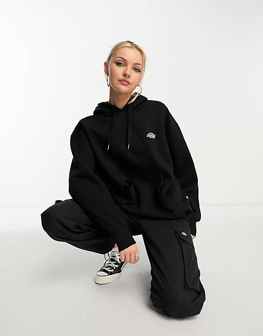 Dickies Summerdale premium oversized hoodie in black | ASOS