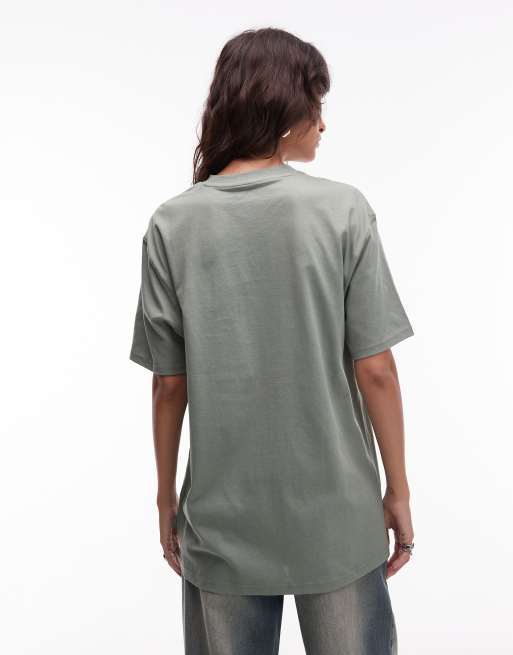 Dickies - Summerdale - T-shirt oversize épais avec logo sur la poitrine - Vert clair, 4 de 4