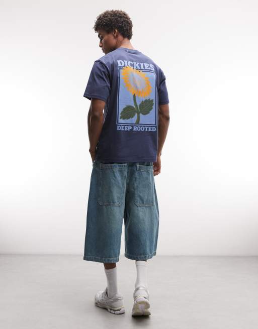 Dickies Sunflower back print t-shirt in blue - exclusive to ASOS, 3 of 5