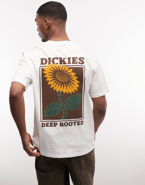Dickies Sunflower back print t-shirt in off white - exclusive to ASOS - view 1
