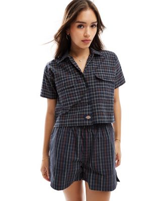 Dickies Surry Shirt With Plaid Print In Navy