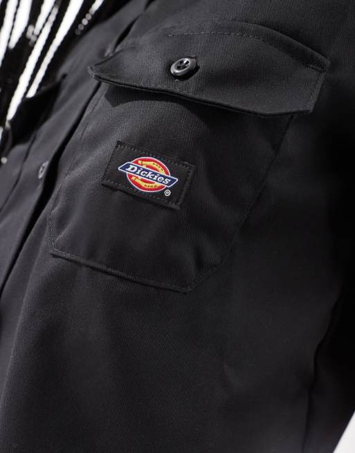 Dickies – Svart arbetsskjorta i kort design med fickor, 2 av 4