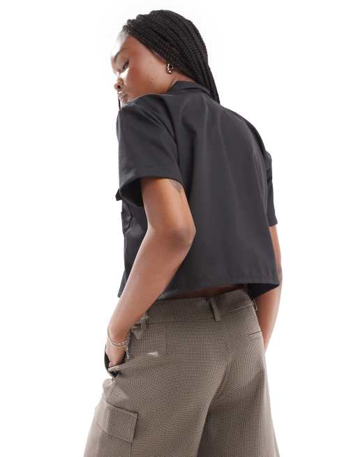 Dickies – Svart arbetsskjorta i kort design med fickor, 4 av 4