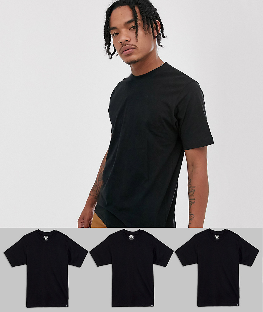 Dickies – Svarta t-shirtar i 3-pack