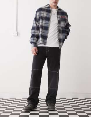 Dickies – Svarta, tvättade, baggy jeans med förstärkta knän - view 1