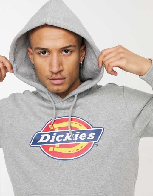 Dickies – Szara bluza z kapturem z legendarnym logo z podkową, 3 z 4