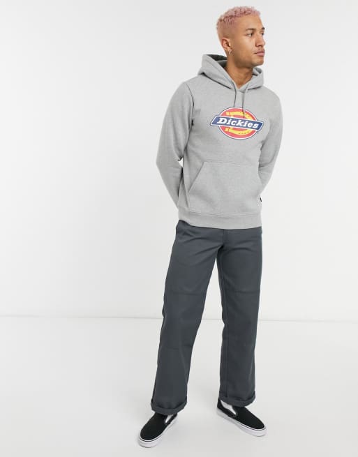 Dickies – Szara bluza z kapturem z legendarnym logo z podkową, 4 z 4