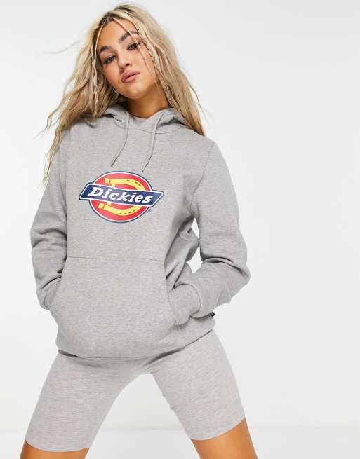 Dickies – Szara bluza z kapturem z legendarnym logo z podkową, 3 z 4