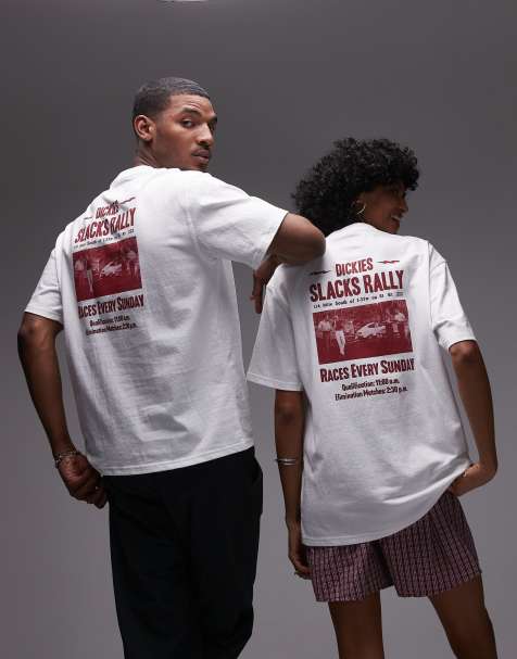 Dickies - T-shirt avec imprimé Slacks Rally au dos - Blanc - view 1