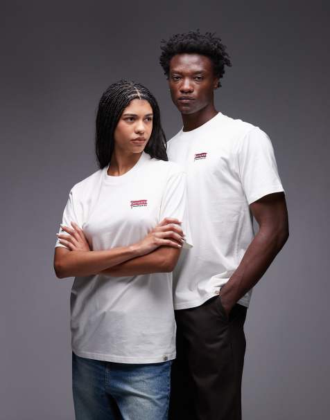 Dickies - T-shirt avec logo drapeau - Blanc cassé - view 1