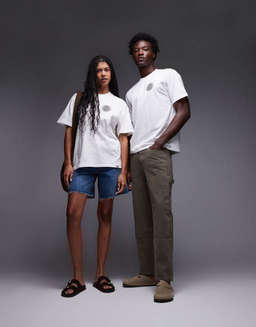 Dickies - T-shirt bianca con stampa grafica circolare sul retro, 4 di 4