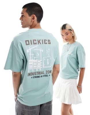 Dickies - T-Shirt in Blau mit „Industrial Pack"-Grafikprint