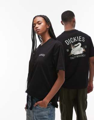 Dickies - T-Shirt in Schwarz mit Schlangen-Rückenprint