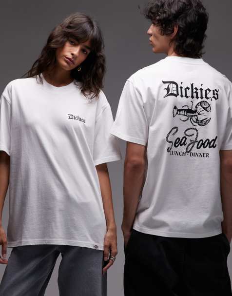Dickies – T-Shirt in Weiß mit „Diner“-Grafikprint auf dem Rücken - view 1