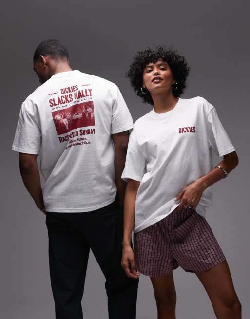Dickies – T-Shirt in Weiß mit „Slacks Rally“-Rückenprint, 4 von 4
