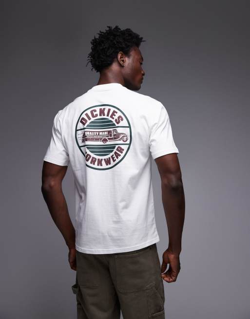 Dickies - T-shirt met grafische cirkelprint op de achterkant in wit, 3 van 4