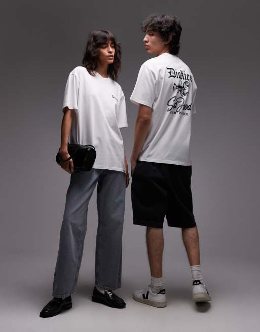 Dickies - T-shirt met grafische print op de achterkant in wit, 2 van 4