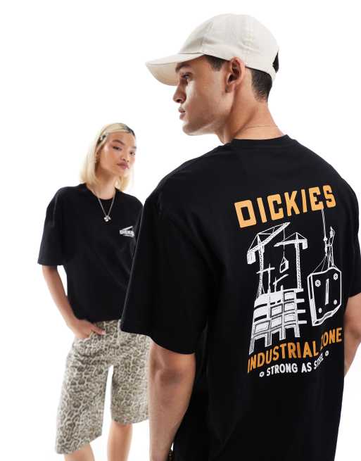 Dickies - T-shirt met 'Industrial' print op de achterkant in zwart