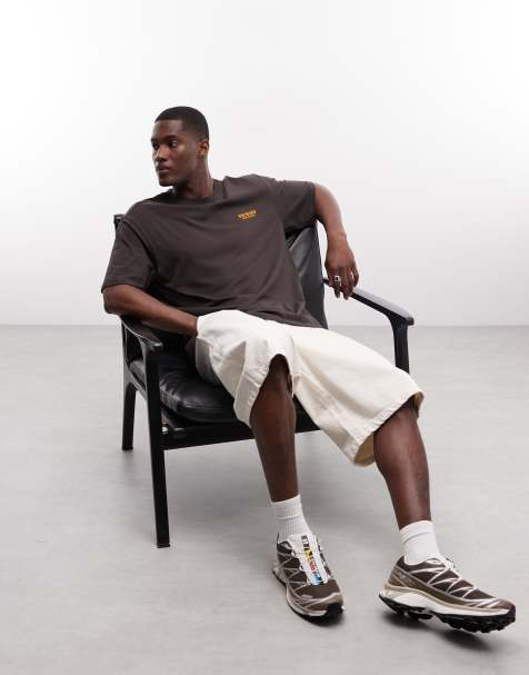 Dickies - T-shirt met zonnebloemprint op de achterkant in bruin, exclusief bij ASOS - view 1