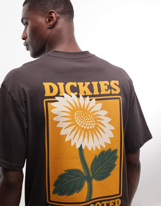 Dickies - T-shirt met zonnebloemprint op de achterkant in bruin, exclusief bij ASOS, 3 van 5