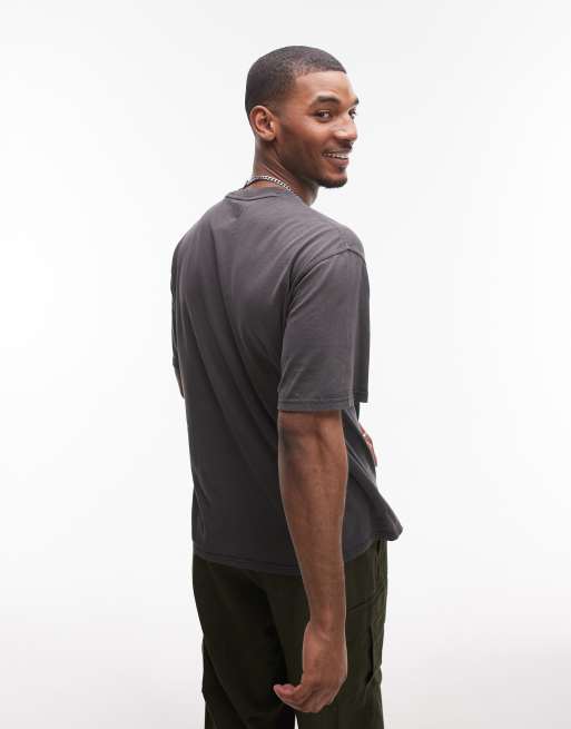 Dickies - T-shirt nera con logo piccolo stile corda western tono su tono, 4 di 4