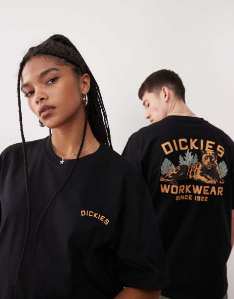 Dickies - T-shirt nera con stampa di pantera sul retro - In esclusiva per ASOS - view 1