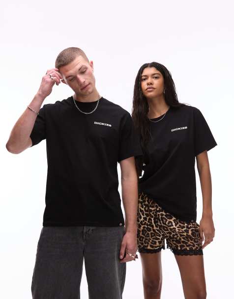 Dickies - T-shirt nera con stampa grafica di paesaggio sul retro - view 1