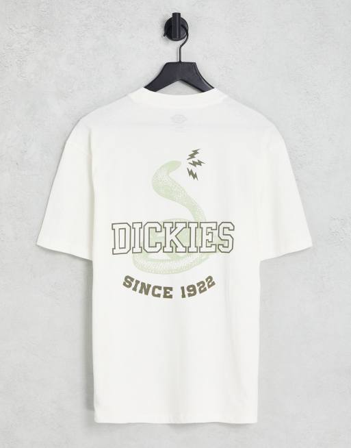 Dickies t-shirt with serpant back print in off white  Exclusive to ASOS