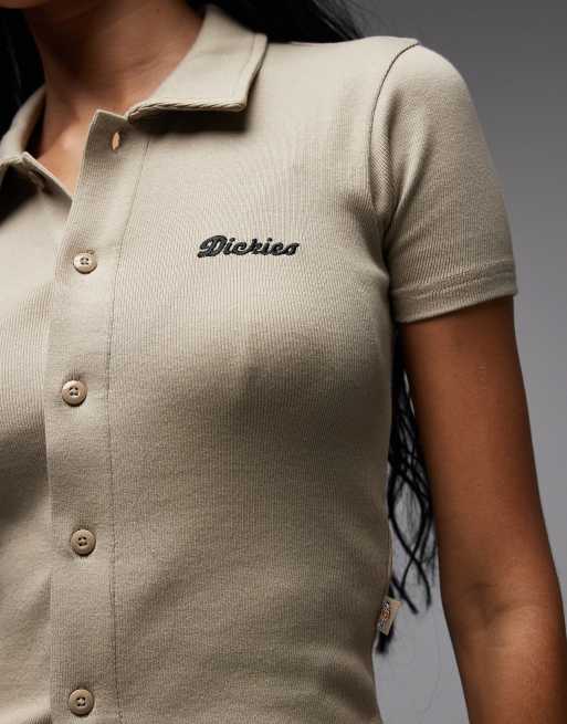Dickies Tallasee buttoned baby tee in brown, 2 of 4