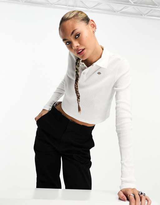 Dickies - Tallasee - Geribbelde polo in wit