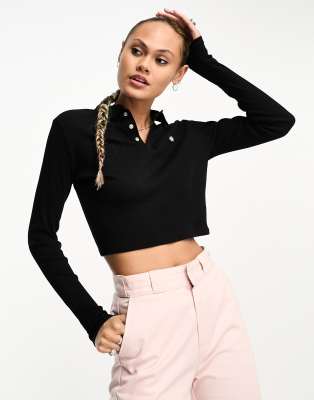 Dickies Dickies tallasee ribbed polo in black