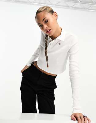 Dickies Dickies tallasee ribbed polo in white