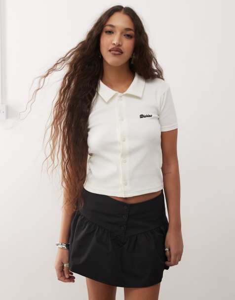 Dickies Tallasse Button down top in white - view 1