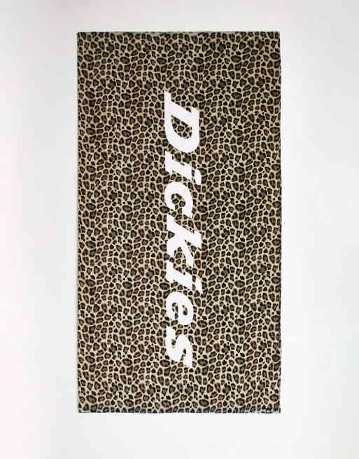 Dickies - Telo mare in spugna con stampa multicolore leopardata