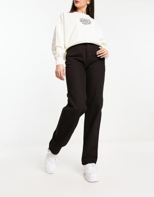 Dickies Dickies thomasville high rise relaxed baggy fit denim jeans in rinsed black