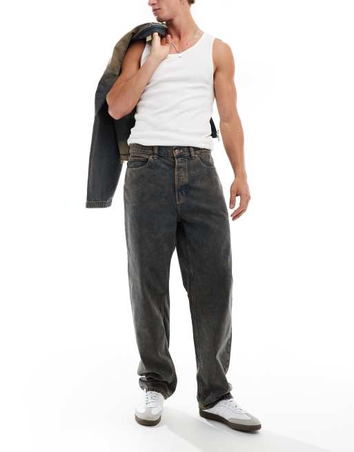 Dickies - Thomasville - Jeans taglio comodo in denim marrone slavato sovratinto