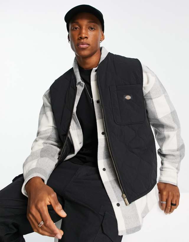 Dickies Thorsby linear vest in black