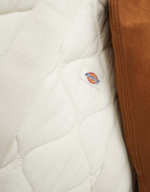 Dickies – Thorsby – Ljusbeige quilted toteväska, 3 av 4