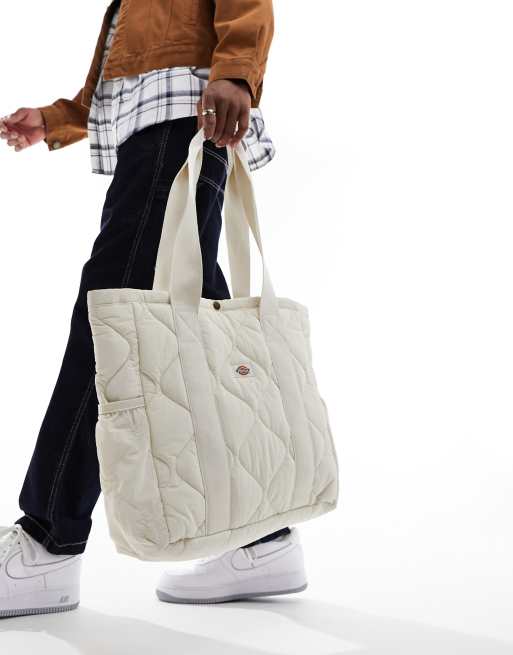 Dickies – Thorsby – Pikowana torba typu tote w kamiennobezowym kolorze, 4 z 4