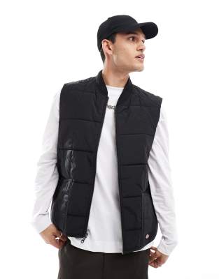 Dickies thorsby quilted gilet in black