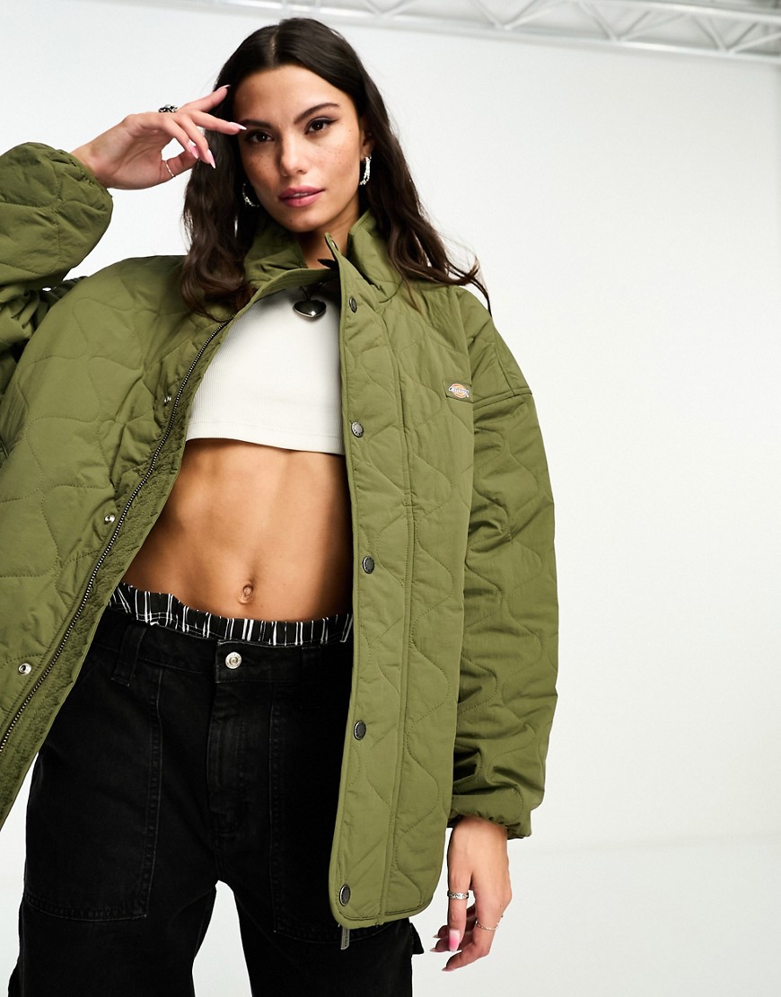 Dickies thorsby quilted liner jacket in green