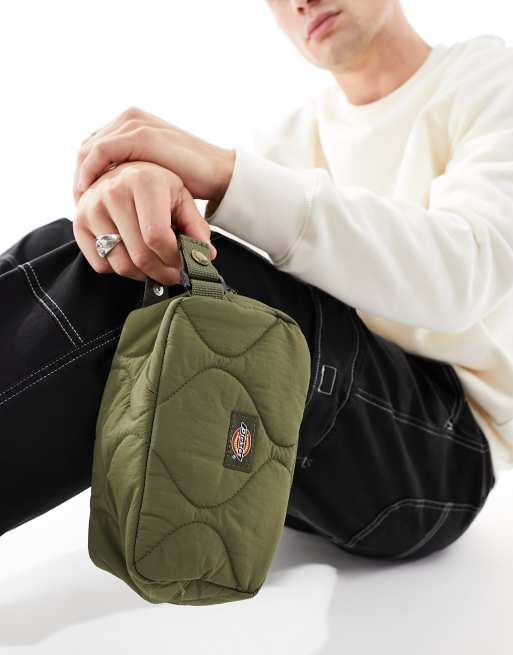 Dickies thorsby quilted pouch bag in green ASOS