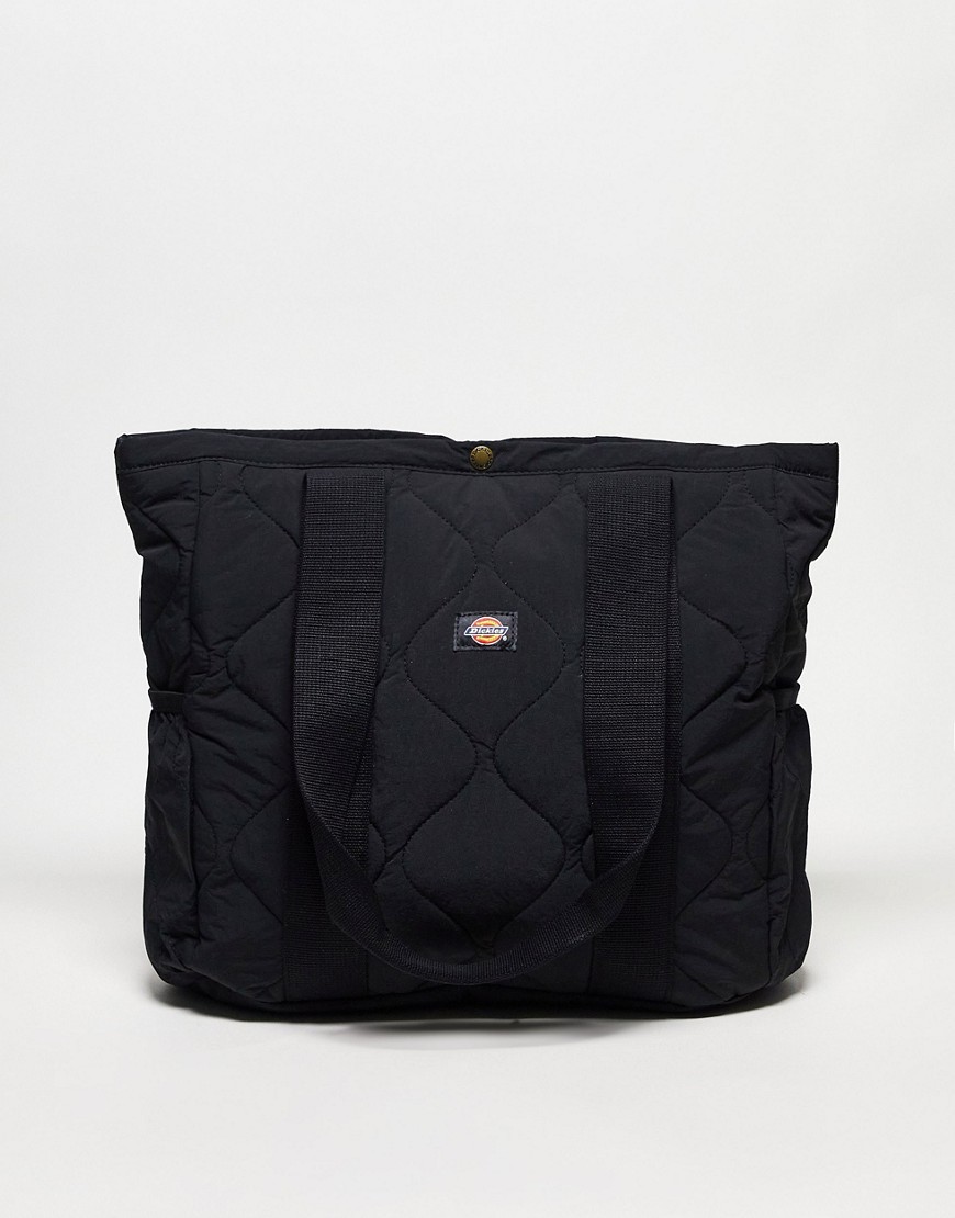 Dickies thorsby quilted tote bag in black