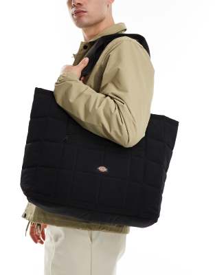 Dickies thorsby quilted tote bag in black