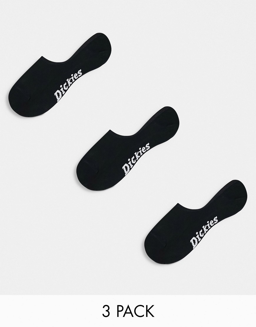 Dickies three pack invisible socks in three pack-Black
