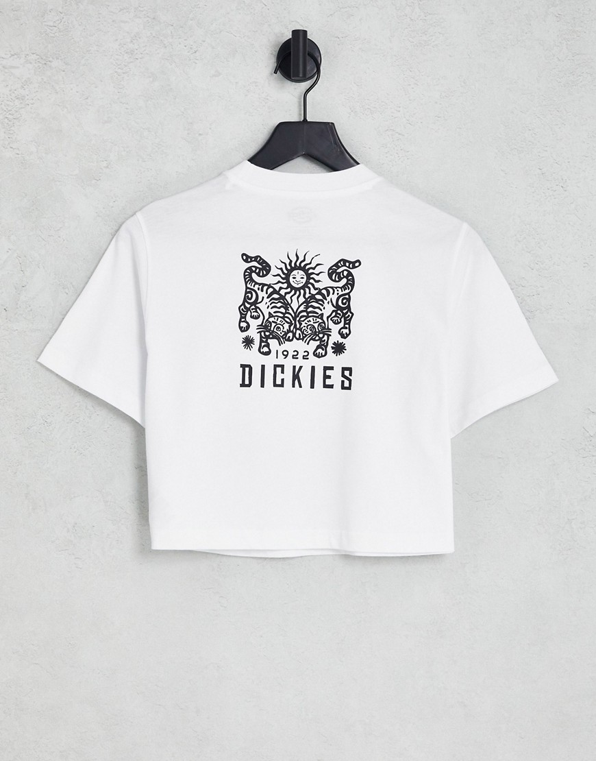 Dickies Tiger print t-shirt in white