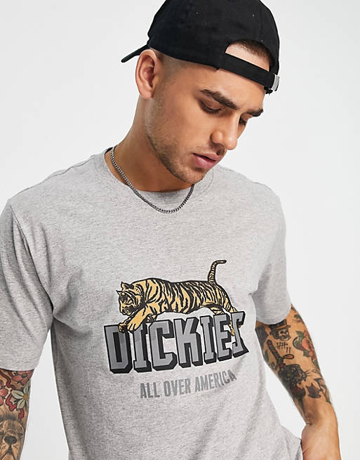 Dickies - Tiger - T-shirt in gemêleerd grijs